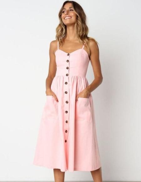Robe à motifs Florida-Rose-S- - Belishop