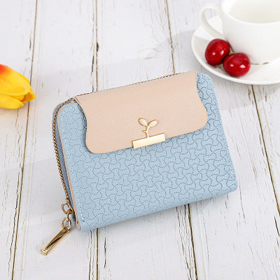 Petit portefeuille original femme bleu