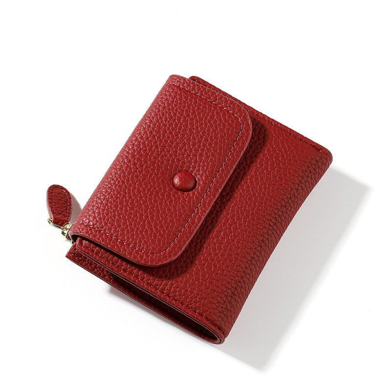 Petit portefeuille chic rouge