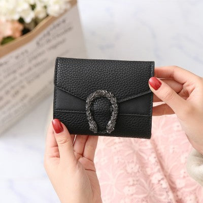 Petit portefeuille chic noir