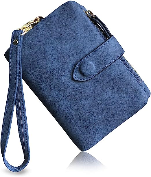 Petit portefeuille femme bleu chic
