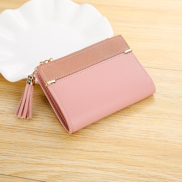 Petit portefeuille basique femme rose