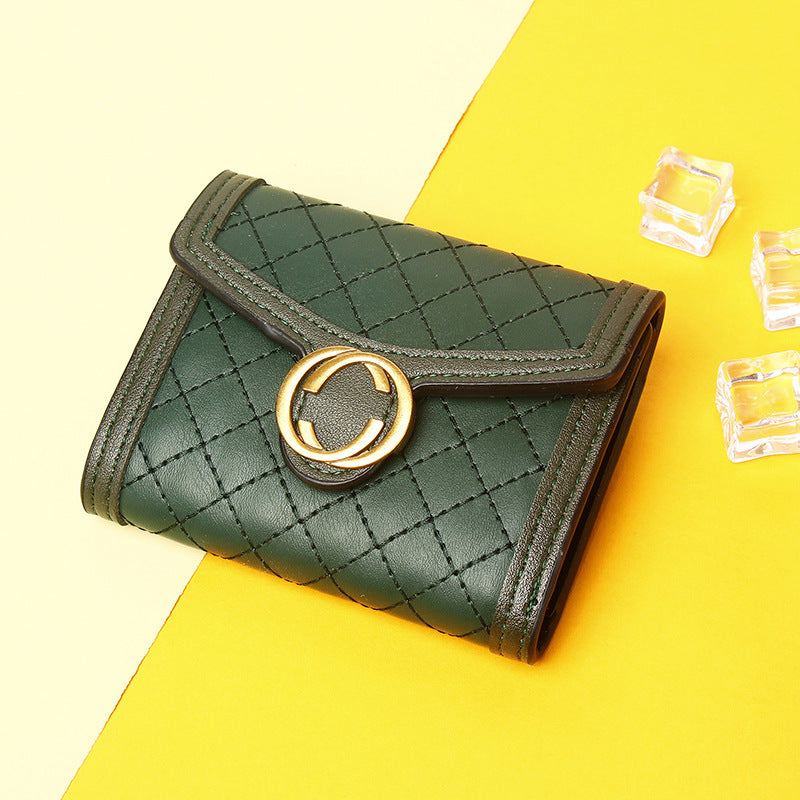 Petit portefeuille femme luxe vert