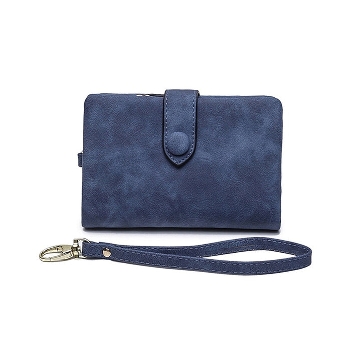 Petit portefeuille femme bleu