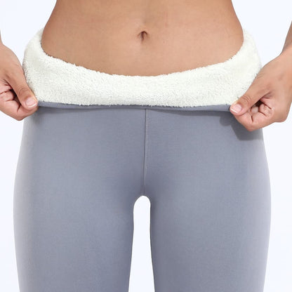 Legging polaire gris intérieur blanc