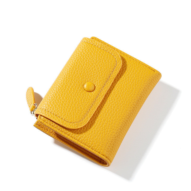 Petit portefeuille chic jaune