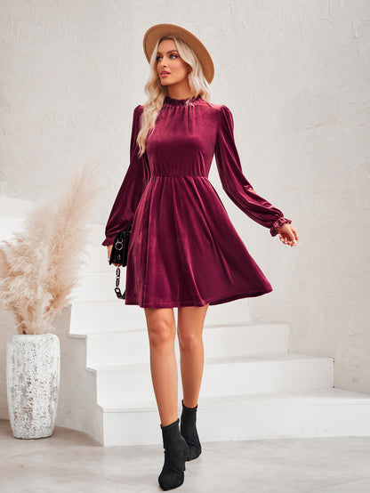 Robe bohème d'hiver rouge