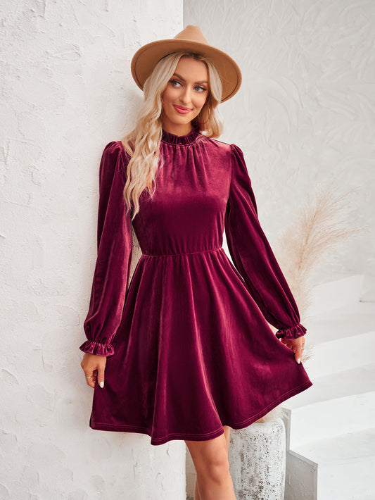 Robe hippie d'hiver rouge