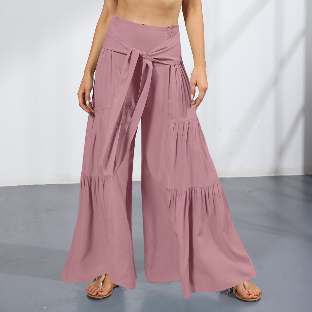 Pantalon hippie bobo vieux rose