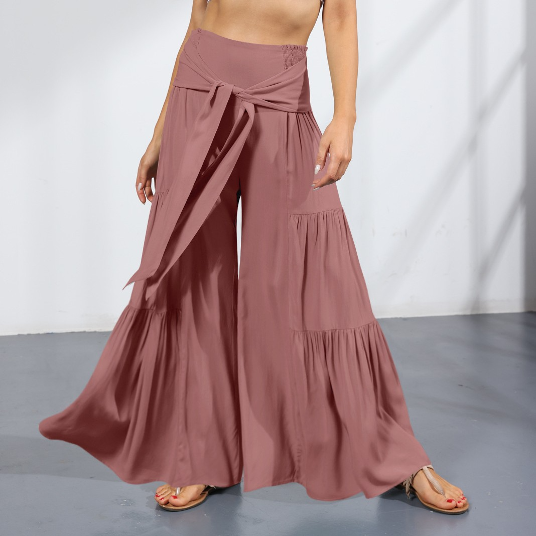 Pantalon hippie bobo vieux rose