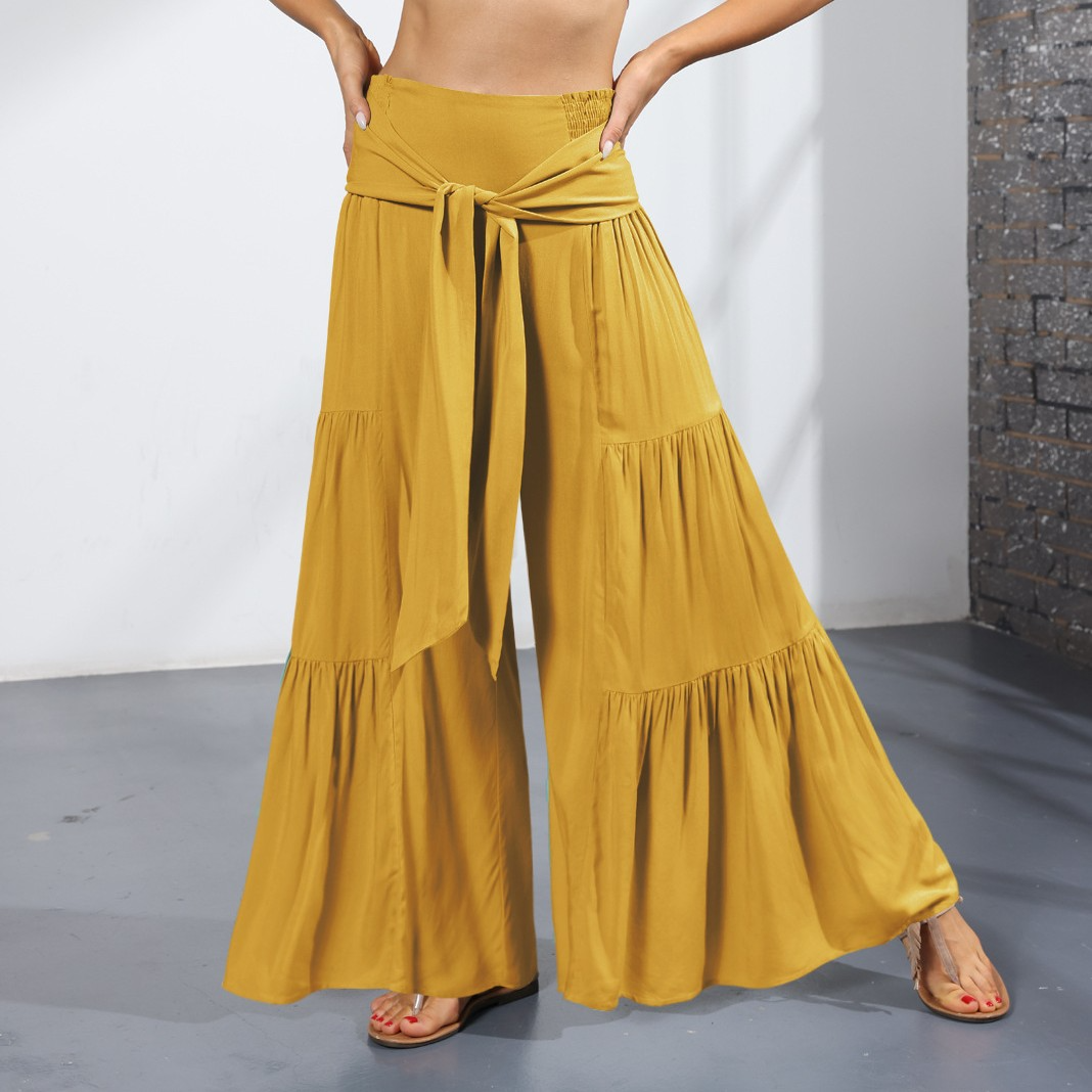 Pantalon hippie bobo jaune