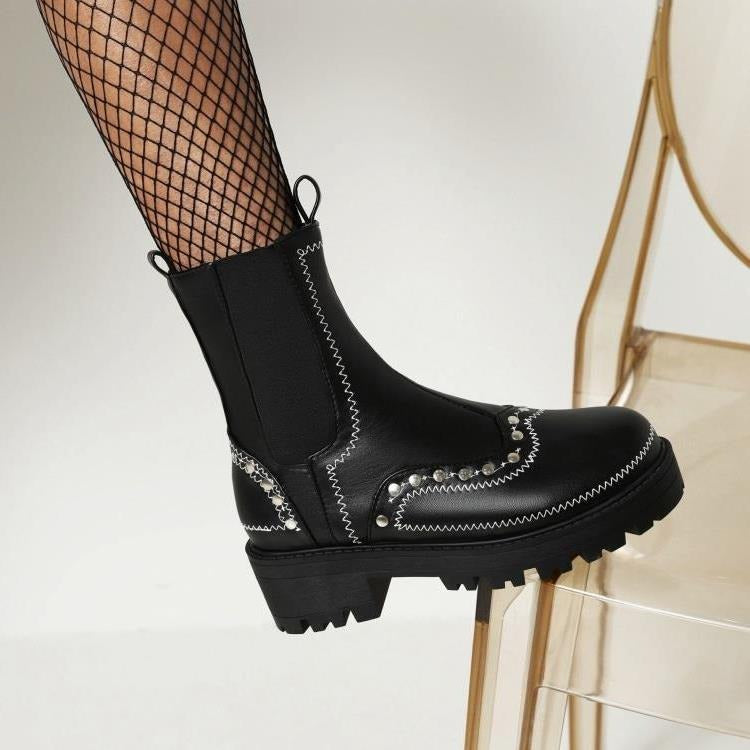 Bottines en cuir Agatha- - Belishop