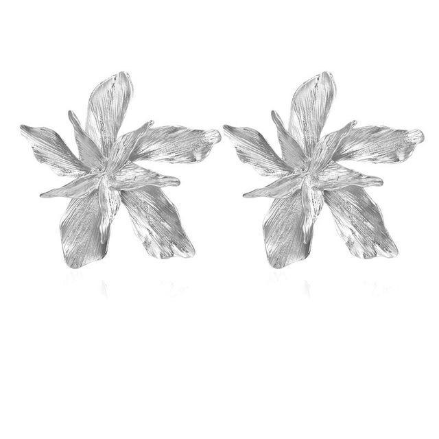 Boucles d'oreilles Fleur-Argenté- - Belishop