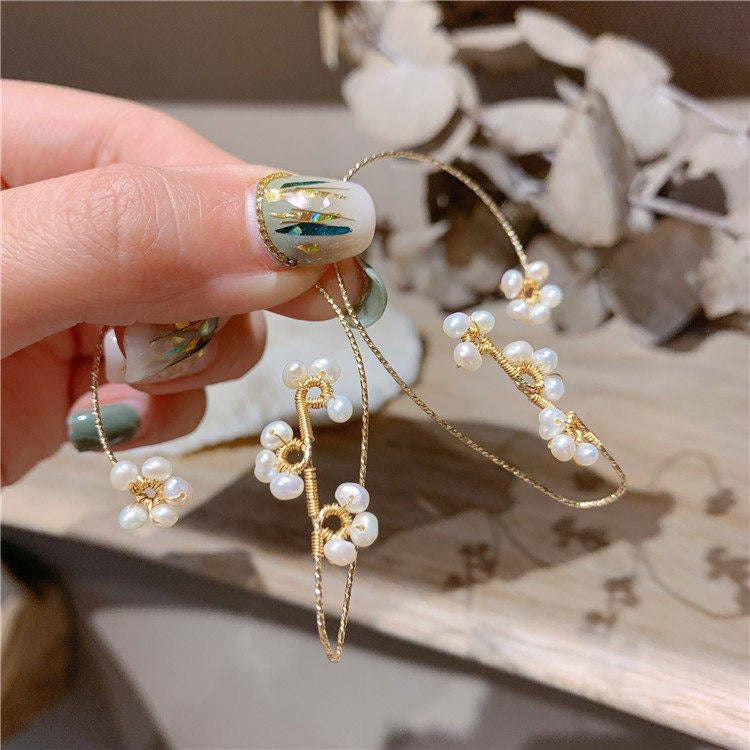 Boucles d'oreilles Flora sans perçage- - Belishop