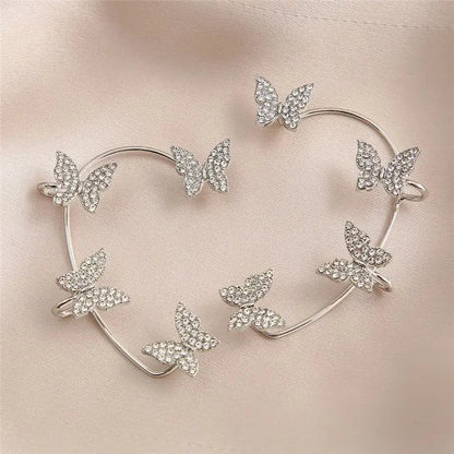 Boucles d'oreilles papillon argent