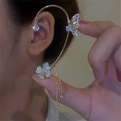 Aretes mariposa pompón - Moroveta