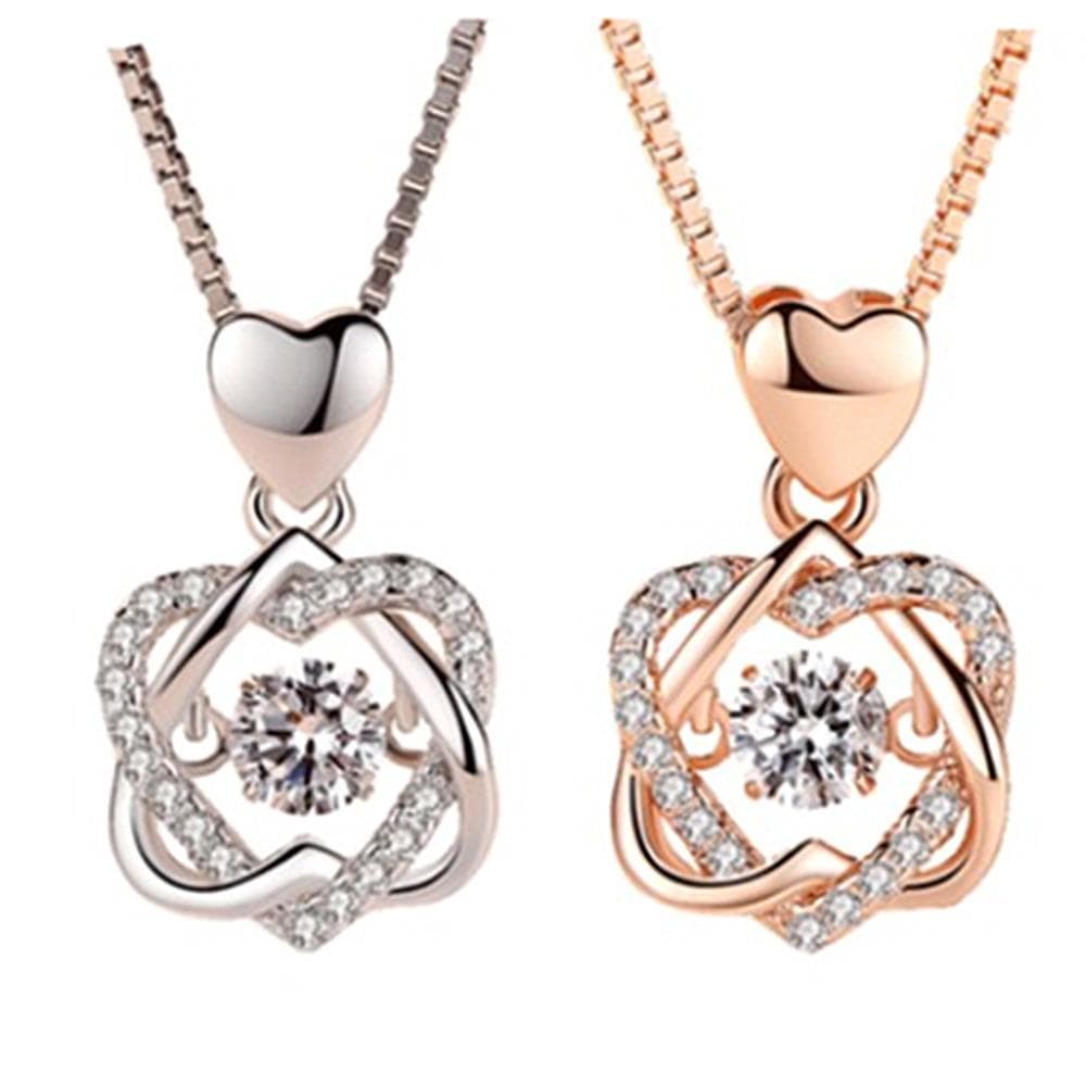 COFFRET COLLIER EN ARGENT 925 + ECRIN ROSE- - Belishop