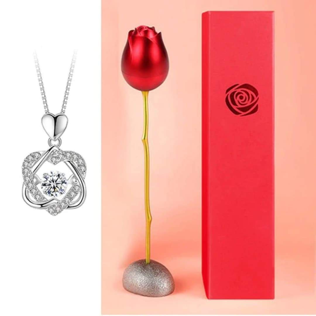 COFFRET COLLIER EN ARGENT 925 + ECRIN ROSE-Argent- - Belishop