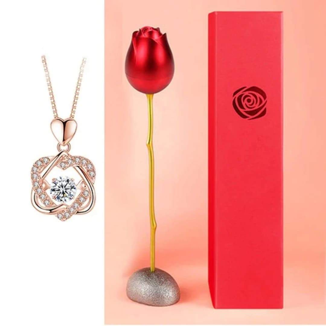 COFFRET COLLIER EN ARGENT 925 + ECRIN ROSE-Or Rose- - Belishop