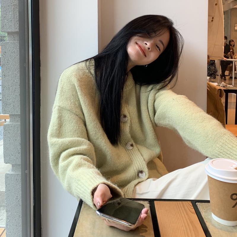 Cardigan Loose-Vert-Taille Unique- - Belishop