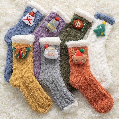 Chaussettes de Noël fourrées- - Belishop