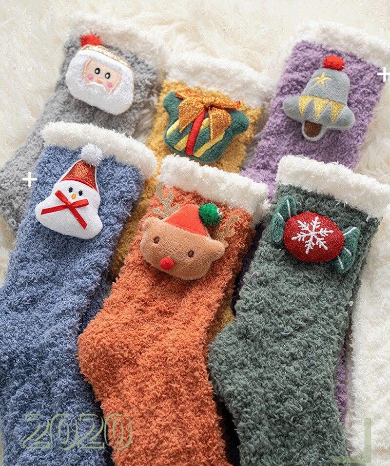 Chaussettes de Noël fourrées- - Belishop