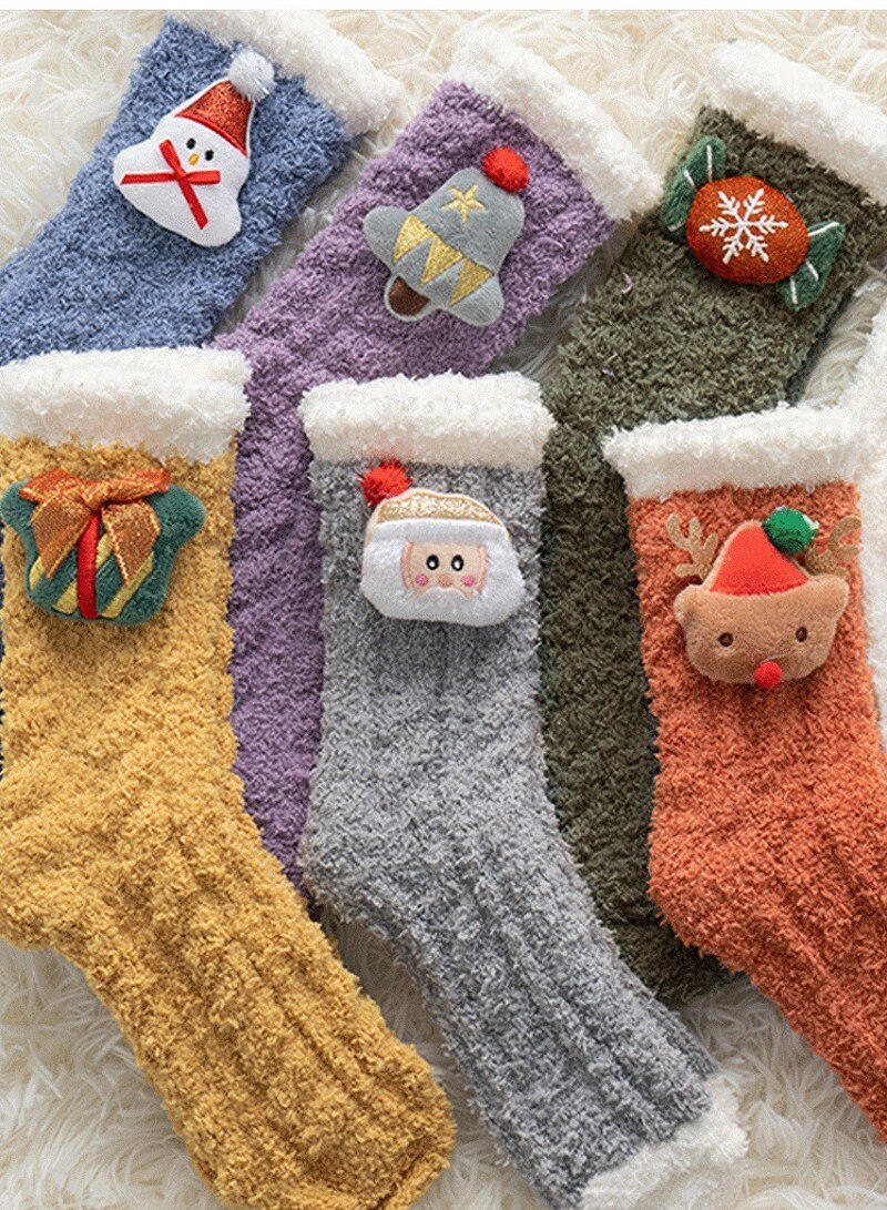 Chaussettes de Noël fourrées- - Belishop