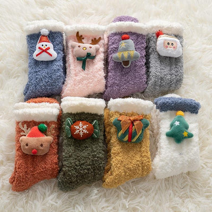 Chaussettes de Noël fourrées- - Belishop