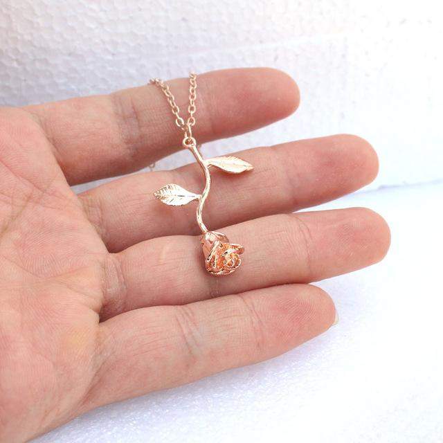 Collier Rose-Rose Gold- - Belishop