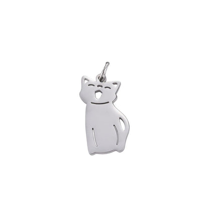 Collier pendentif "Famille"-Argent-1 pendentif chat- - Belishop