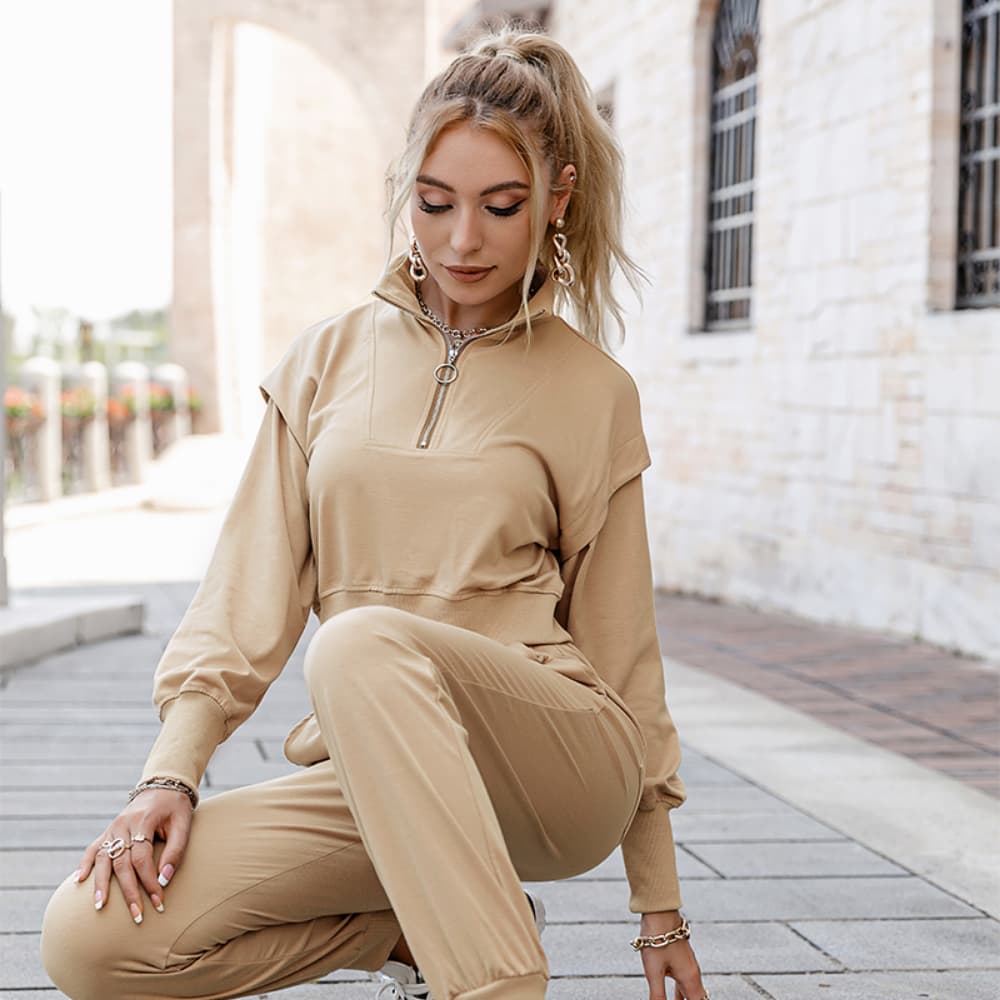 Survêtement beige femme