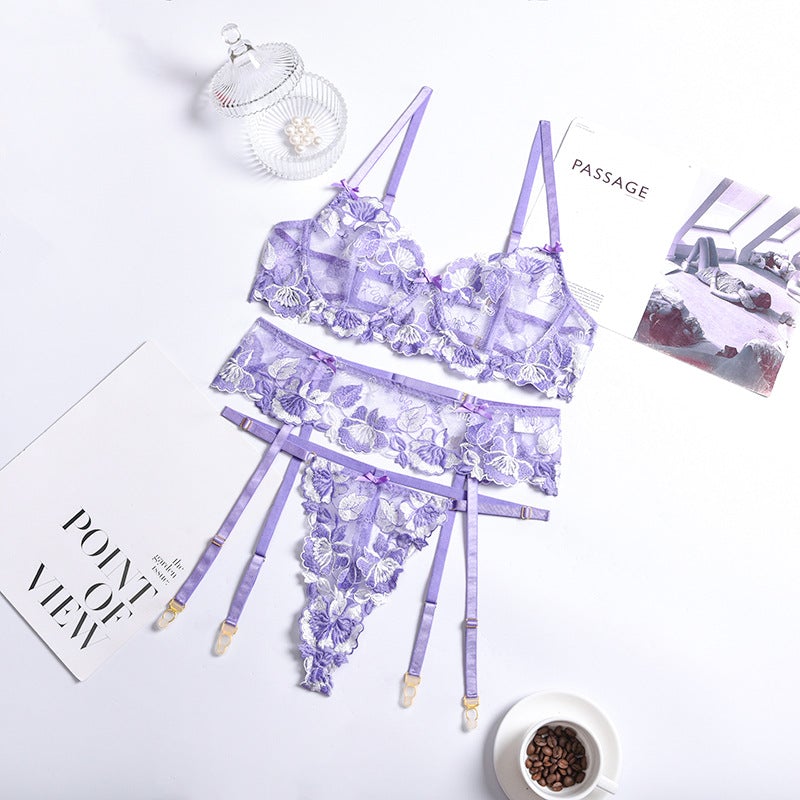 Ensemble de lingerie violet-S- - Belishop