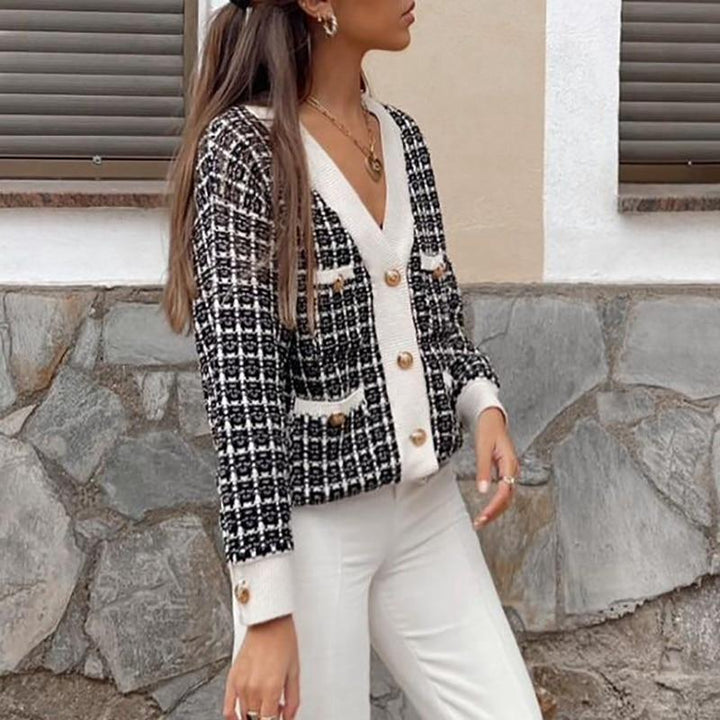 Gilet à carreaux Diana- - Belishop