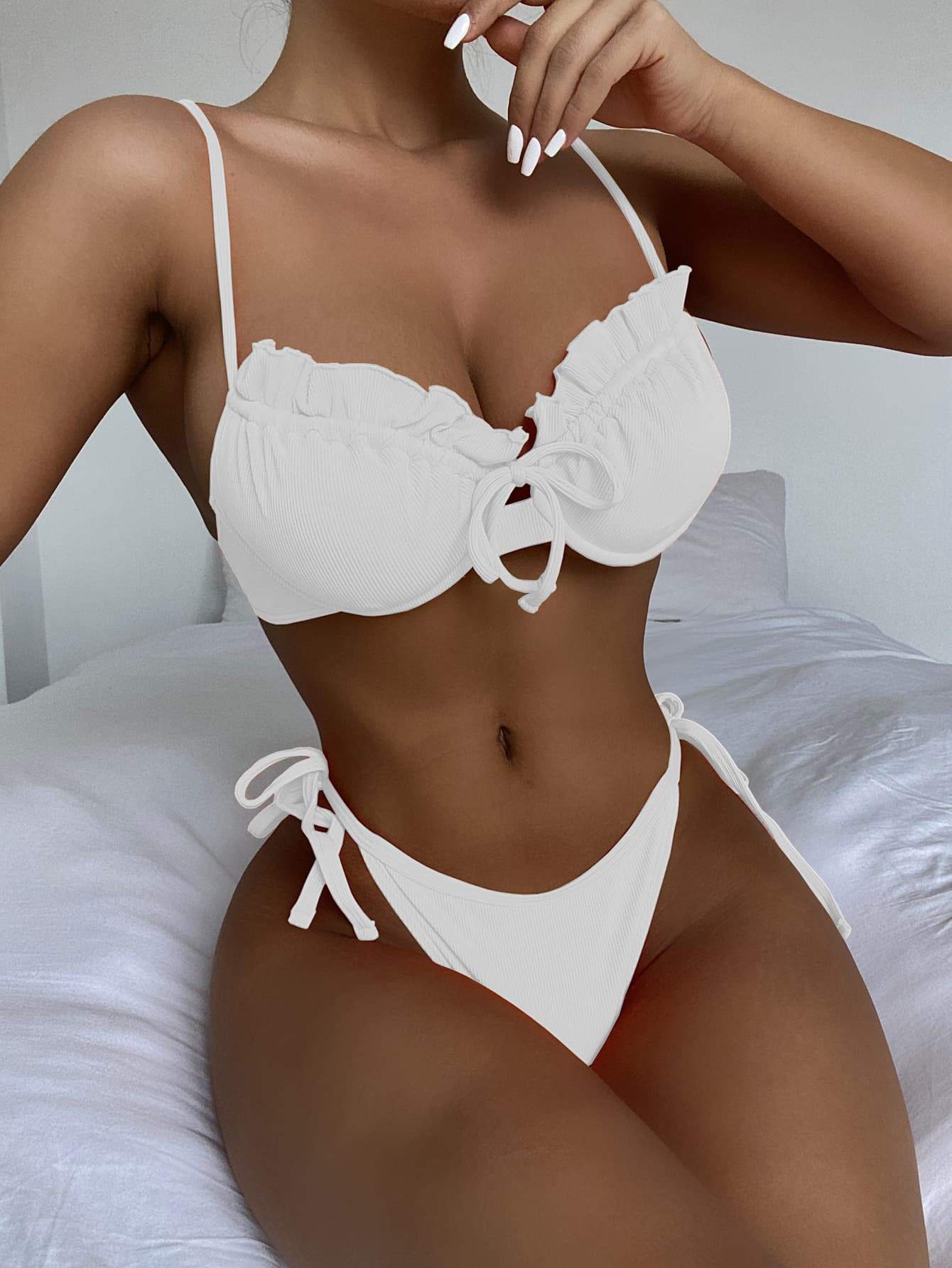 Maillot de bain deux pièces - Vicky-S-Blanc- - Belishop