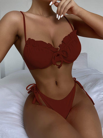 Maillot de bain deux pièces - Vicky-S-Rouge- - Belishop