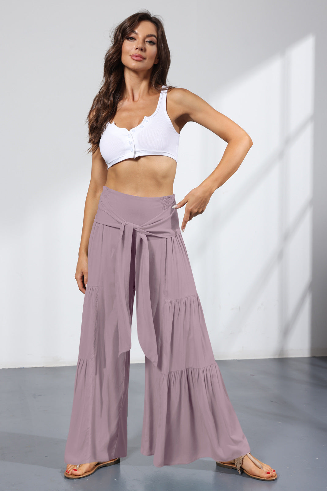 Pantalon hippie bobo violet femme