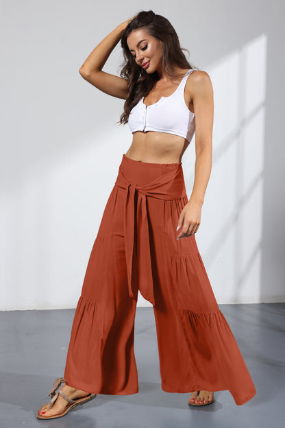 Pantalon rouge hippie bobo femme