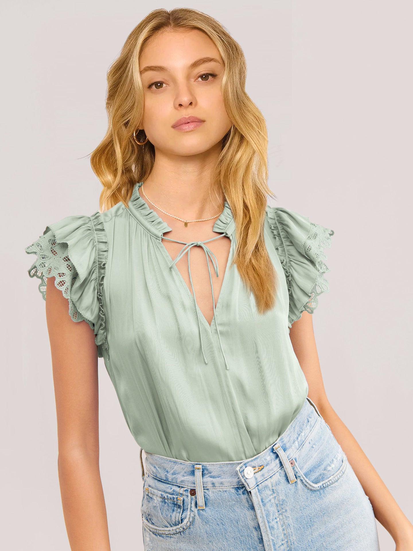 T-shirt style hippie vert devant