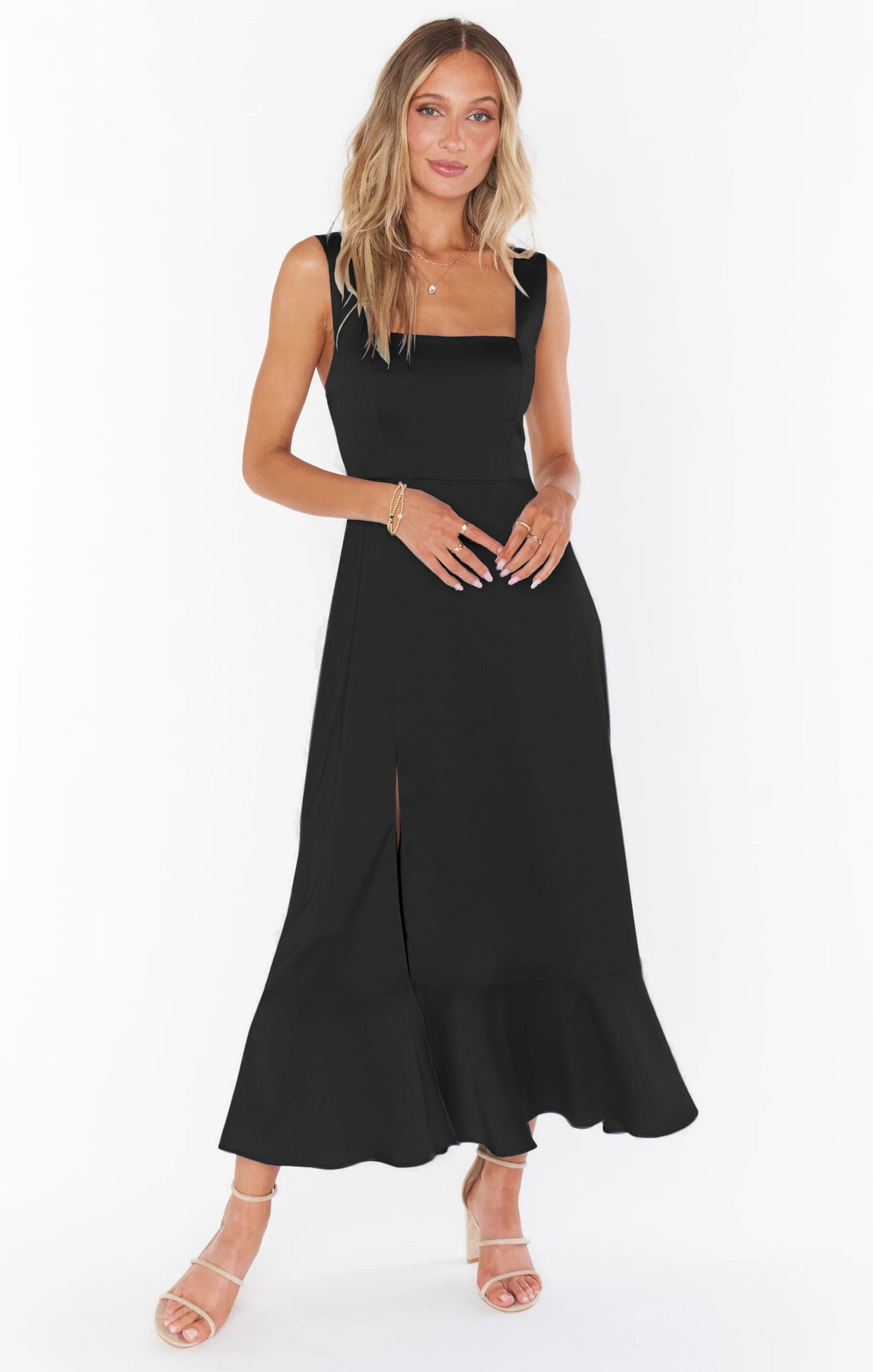 Robe bohème chic pour mariage noir femme