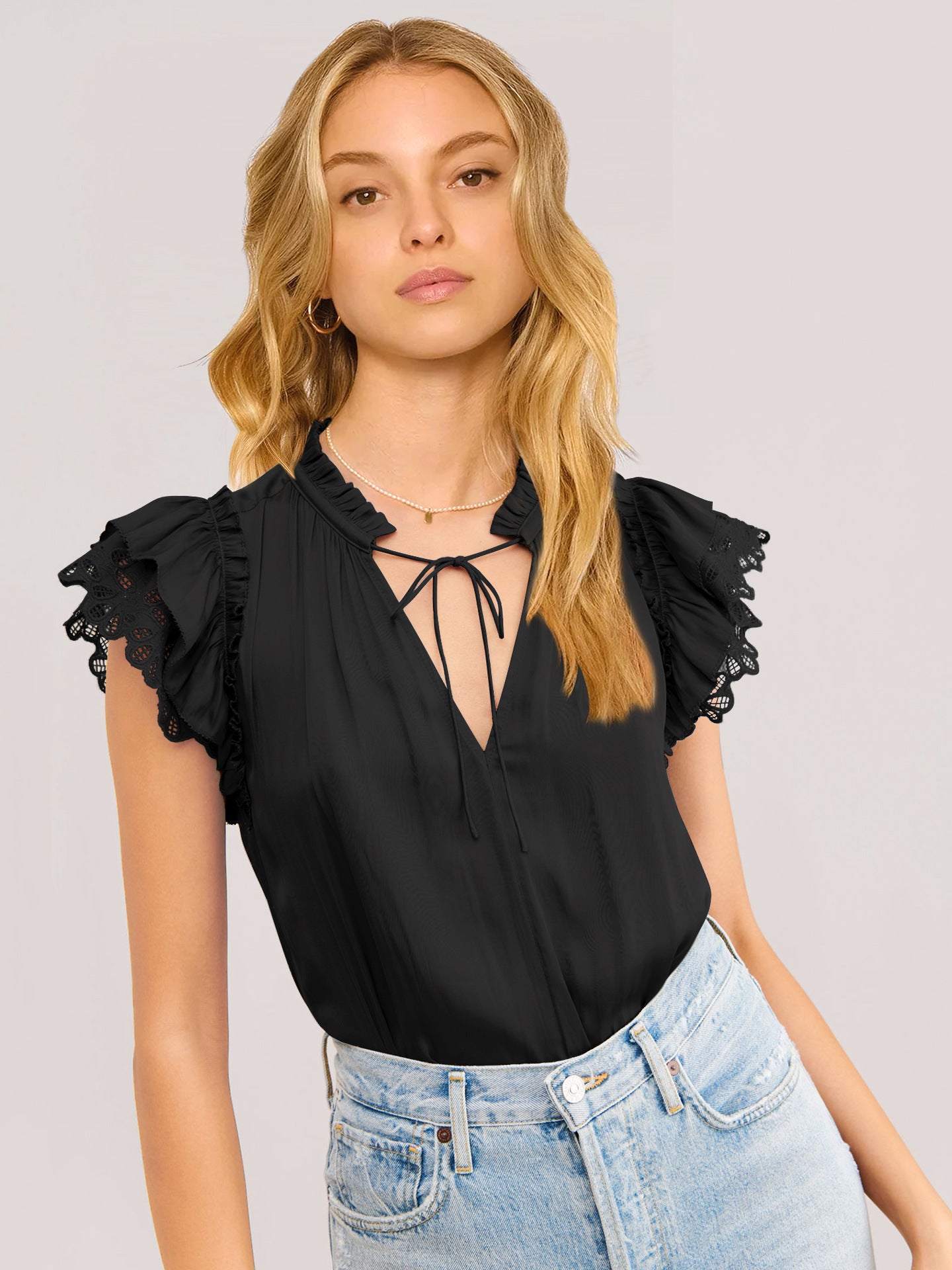 T-shirt style hippie noir femme