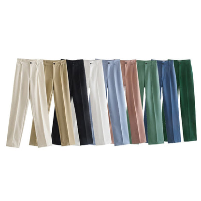 Pantalon ajusté taille haute- - Belishop