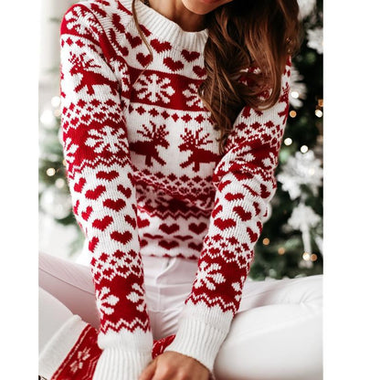 Pull de Noel Amour-Blanc-M- - Belishop