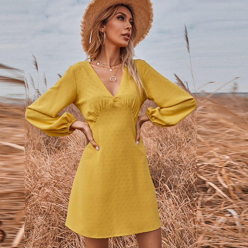 Robe bohème jaune- - Belishop