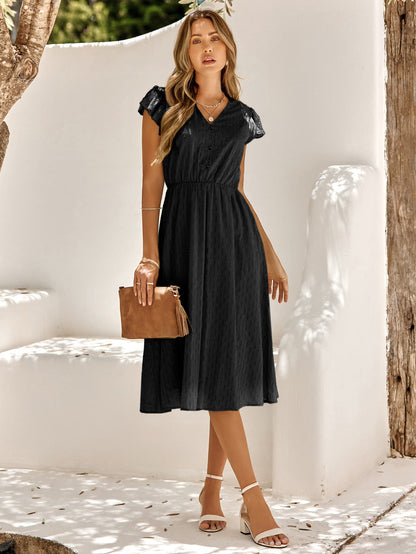 Robe hippie chic boheme noir