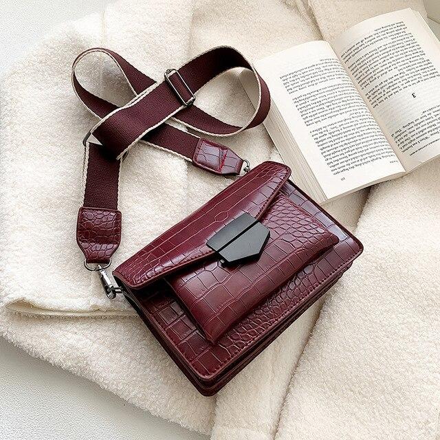 SAC À BANDOULIÈRE TIANCAI-Vin rouge-19.5cmx14cmx6.5cm- - Belishop
