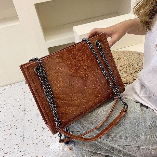 Sac à main vernis-Marron- - Belishop