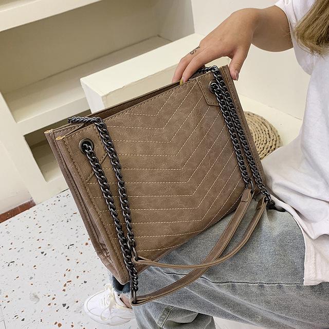 Sac à main vernis-Marron clair- - Belishop
