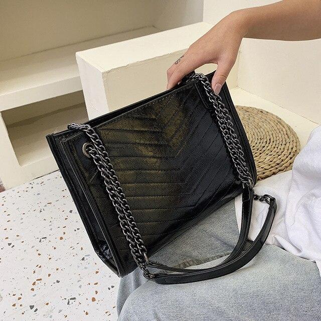 Sac à main vernis-Noir- - Belishop