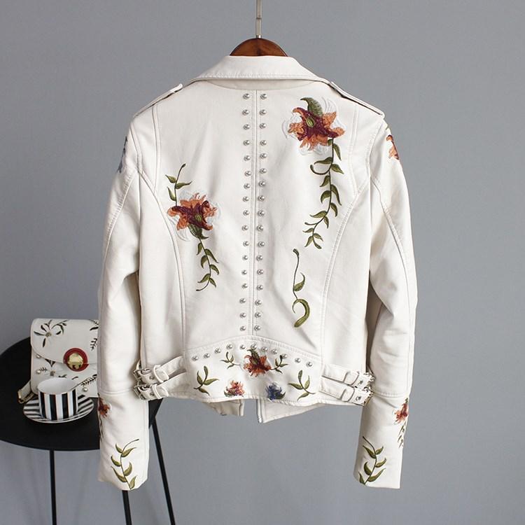 Veste en fleur blanche dos