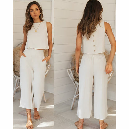 ensemble pantalon et haut en coton boheme